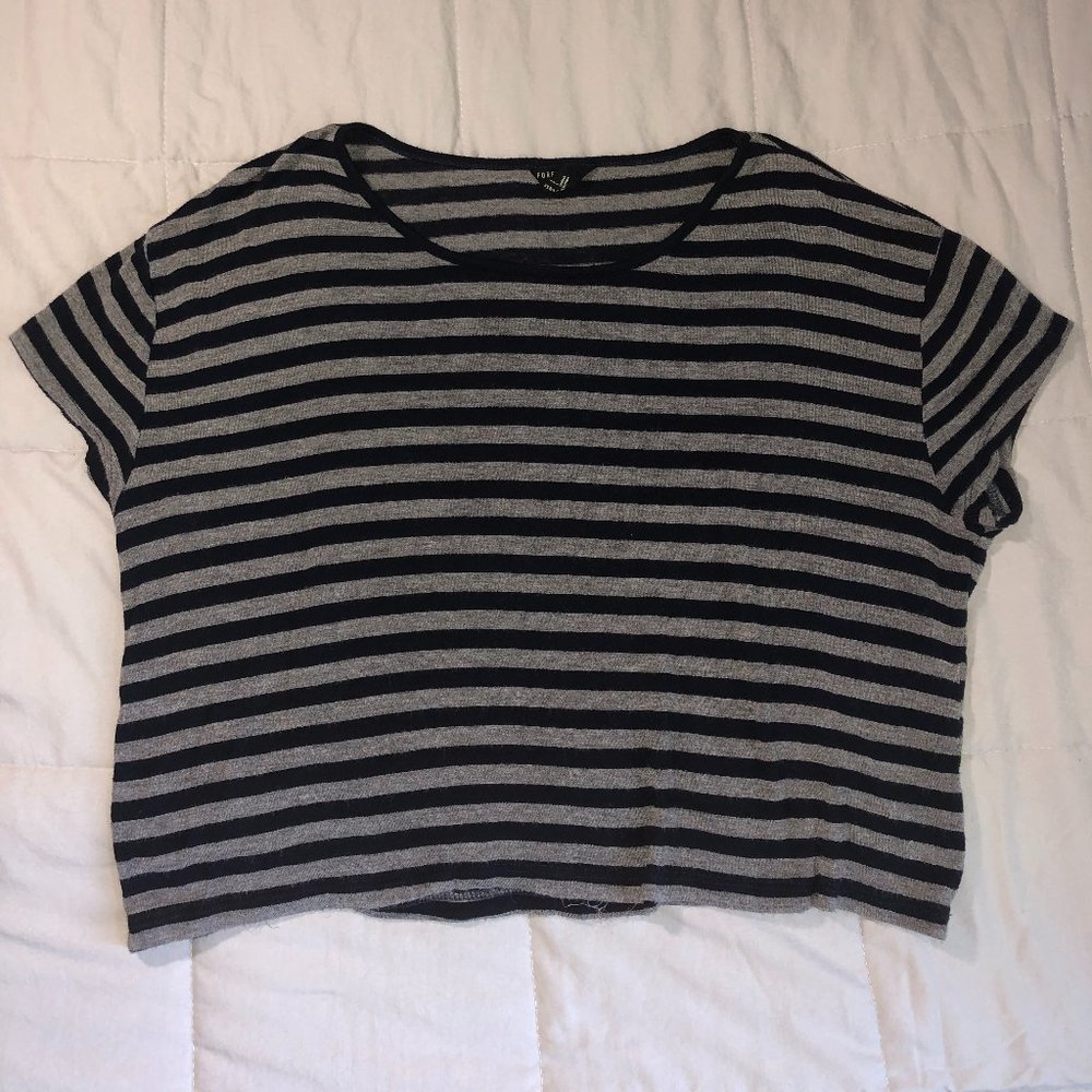 F21 Striped Crop Top